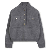 CHLOE HIGH NECK PUFF LONG SLEEVE SWEATER